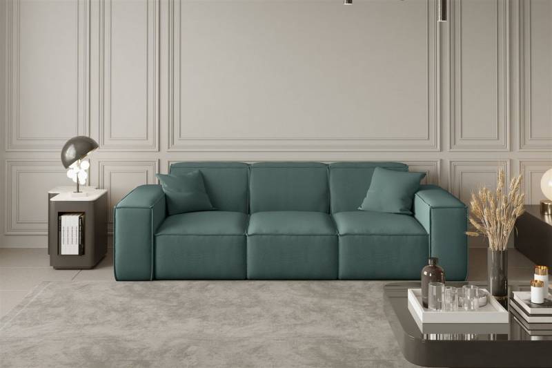 Fun Möbel Sofa Sofa Designersofa CELES 3-Sitzer in Stoff Opera Velvet und Scala von Fun Möbel