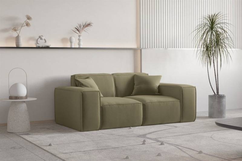 Fun Möbel Sofa Sofa Designersofa CELES PREMIUM 2-Sitzer in Stoff, inkl. 2 Zierkissen von Fun Möbel