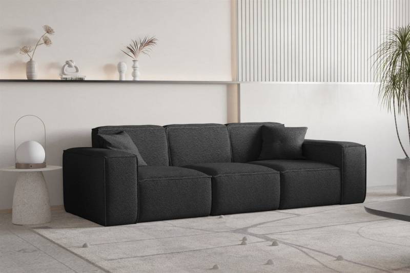 Fun Möbel Sofa Sofa Designersofa CELES PREMIUM 3-Sitzer in Stoff, Inkl. 2 Zierkissen von Fun Möbel