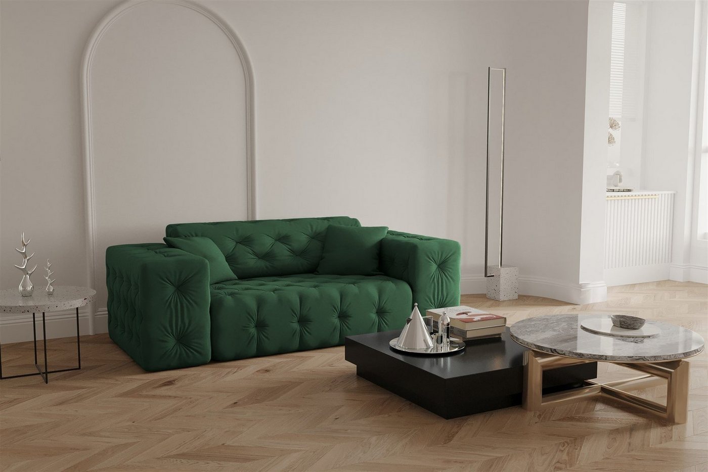 Fun Möbel Sofa Sofa Designersofa CHANTAL 2-Sitzer in Stoff Opera Velvet Fun Möbel Sofa Sofa Designersofa CHANTAL 2-Sitzer in Stoff Opera Velvet von Fun Möbel
