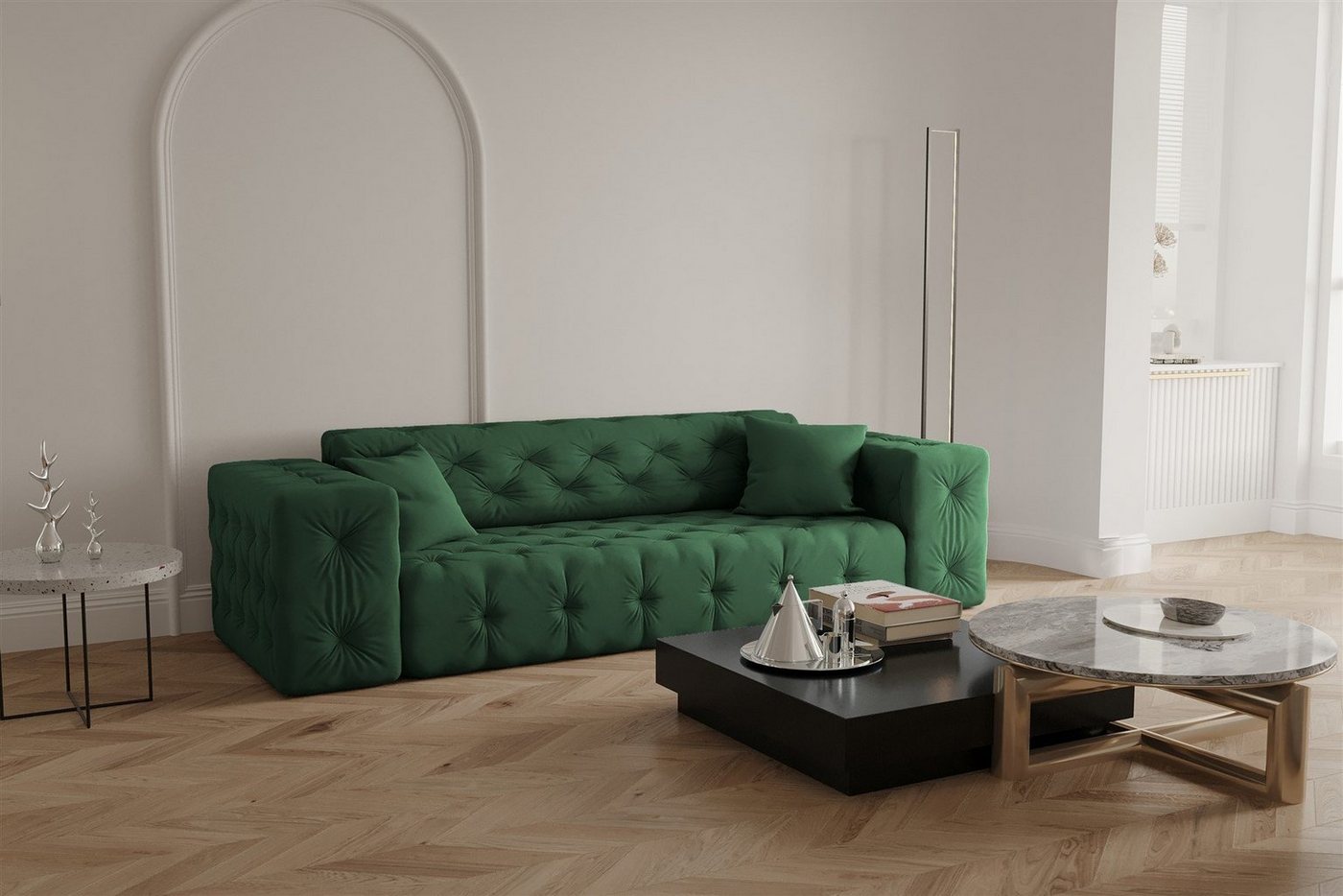 Fun Möbel Sofa Sofa Designersofa CHANTAL 3-Sitzer in Stoff Opera Velvet Fun Möbel Sofa Sofa Designersofa CHANTAL 3-Sitzer in Stoff Opera Velvet von Fun Möbel