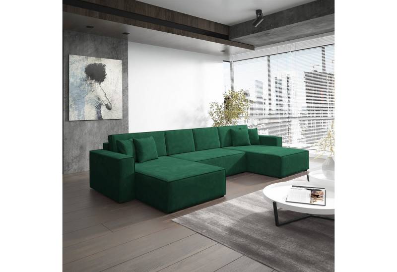 Fun Möbel Wohnlandschaft Schlafsofa Sofa CONOR PREMIUM, inkl. 4 Rücken- und 4 Zierkissen, inkl. Schlaffunktion mit Bettkasten, in Stoff oder Kunstleder Fun Möbel Wohnlandschaft Schlafsofa Sofa CONOR PREMIUM, inkl. 4 Rücken- und 4 Zierkissen, inkl. Schlaffunktion mit Bettkasten, in Stoff oder Kunstleder von Fun Möbel