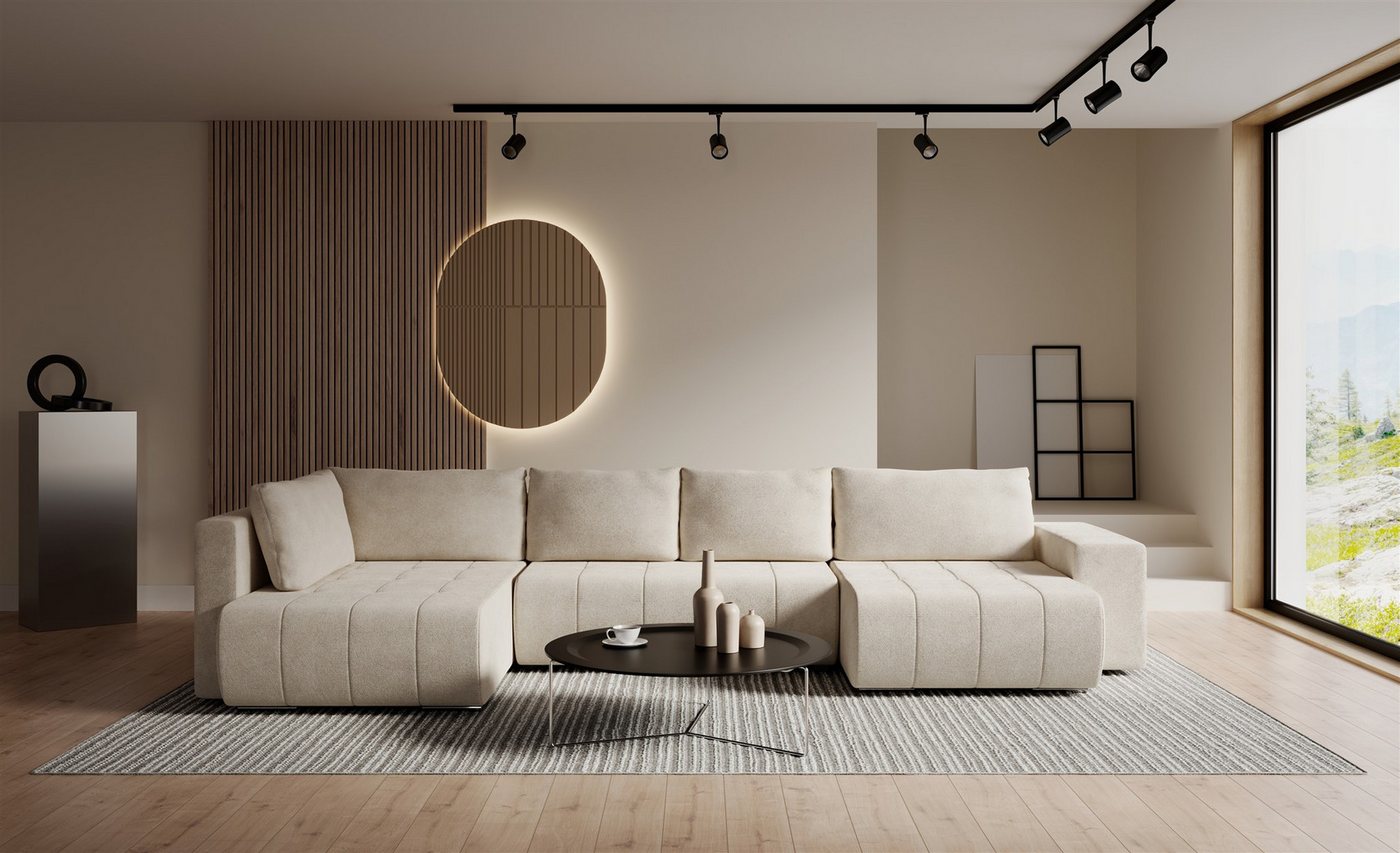 Fun Möbel Wohnlandschaft Sofa ARMANDA mit Schlaffunktion in Stoff Blur, Rundumbezug, mit Bettkasten Fun Möbel Wohnlandschaft Sofa ARMANDA mit Schlaffunktion in Stoff Blur, Rundumbezug, mit Bettkasten von Fun Möbel