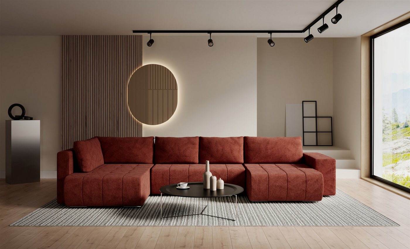 Fun Möbel Wohnlandschaft Sofa ARMANDA mit Schlaffunktion in Stoff Blur, Rundumbezug, mit Bettkasten Fun Möbel Wohnlandschaft Sofa ARMANDA mit Schlaffunktion in Stoff Blur, Rundumbezug, mit Bettkasten von Fun Möbel