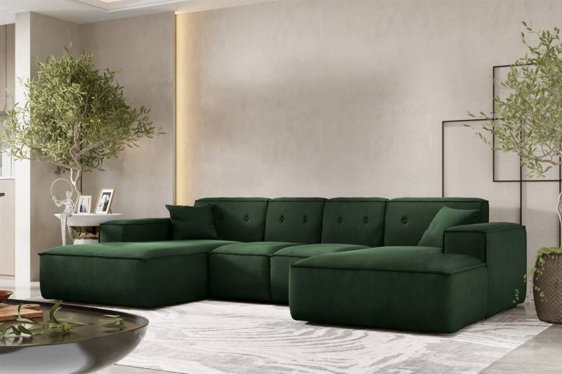 Fun Möbel Wohnlandschaft Sofa U-Form CESINA XS in Stoff, inkl. 2 Zierkissen, Rundumbezug Fun Möbel Wohnlandschaft Sofa U-Form CESINA XS in Stoff, inkl. 2 Zierkissen, Rundumbezug von Fun Möbel