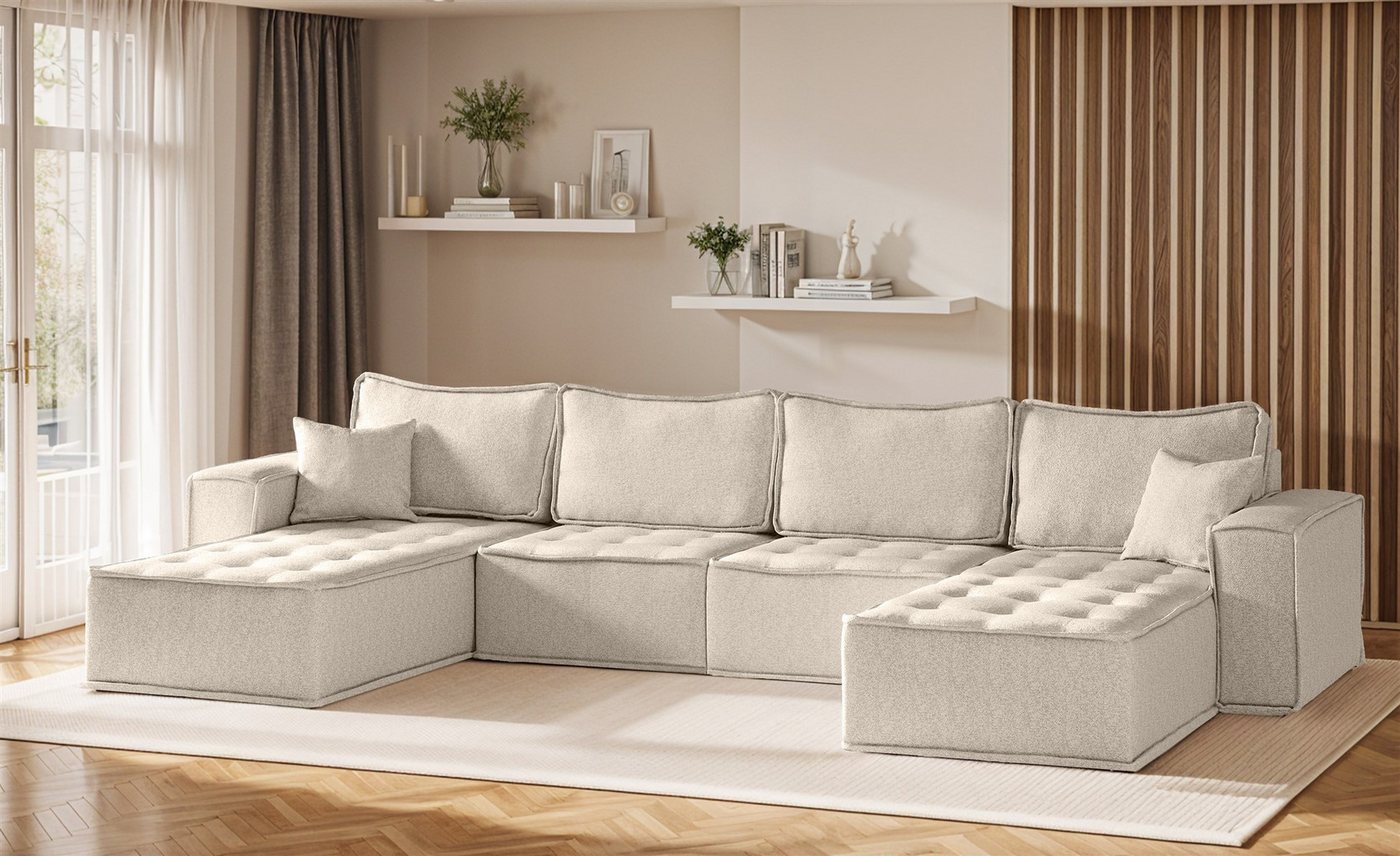 Fun Möbel Wohnlandschaft Sofa U-Form Modulsofa-Set 4-teilig SANDE in Stoff, Alle Module zu System SANDE sind auch Einzel erhältlich, Rundumbezug Fun Möbel Wohnlandschaft Sofa U-Form Modulsofa-Set 4-teilig SANDE in Stoff, Alle Module zu System SANDE sind auch Einzel erhältlich, Rundumbezug von Fun Möbel
