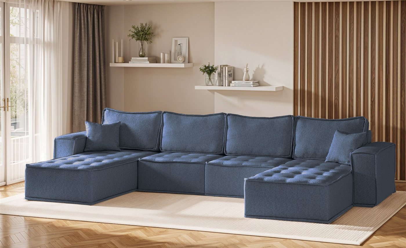 Fun Möbel Wohnlandschaft Sofa U-Form Modulsofa-Set 4-teilig SANDE in Stoff, Alle Module zu System SANDE sind auch Einzel erhältlich, Rundumbezug Fun Möbel Wohnlandschaft Sofa U-Form Modulsofa-Set 4-teilig SANDE in Stoff, Alle Module zu System SANDE sind auch Einzel erhältlich, Rundumbezug von Fun Möbel