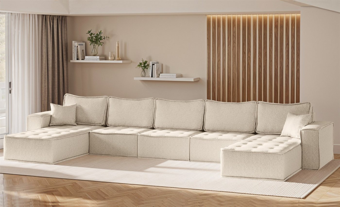 Fun Möbel Wohnlandschaft Sofa U-Form Modulsofa-Set 5-teilig SANDE in Stoff, Alle Module zu System SANDE sind auch Einzel erhältlich, Rundumbezug Fun Möbel Wohnlandschaft Sofa U-Form Modulsofa-Set 5-teilig SANDE in Stoff, Alle Module zu System SANDE sind auch Einzel erhältlich, Rundumbezug von Fun Möbel