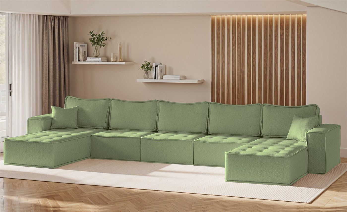 Fun Möbel Wohnlandschaft Sofa U-Form Modulsofa-Set 5-teilig SANDE in Stoff, Alle Module zu System SANDE sind auch Einzel erhältlich, Rundumbezug Fun Möbel Wohnlandschaft Sofa U-Form Modulsofa-Set 5-teilig SANDE in Stoff, Alle Module zu System SANDE sind auch Einzel erhältlich, Rundumbezug von Fun Möbel