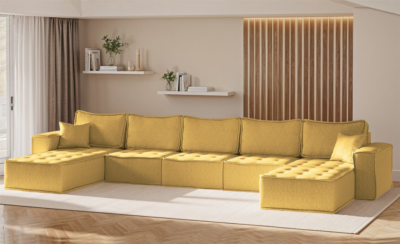 Fun Möbel Wohnlandschaft Sofa U-Form Modulsofa-Set 5-teilig SANDE in Stoff, Alle Module zu System SANDE sind auch Einzel erhältlich, Rundumbezug Fun Möbel Wohnlandschaft Sofa U-Form Modulsofa-Set 5-teilig SANDE in Stoff, Alle Module zu System SANDE sind auch Einzel erhältlich, Rundumbezug von Fun Möbel