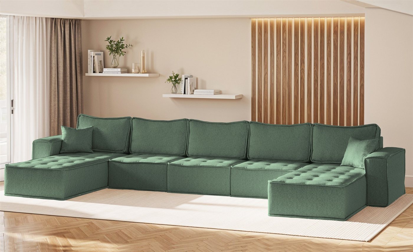 Fun Möbel Wohnlandschaft Sofa U-Form Modulsofa-Set 5-teilig SANDE in Stoff, Alle Module zu System SANDE sind auch Einzel erhältlich, Rundumbezug Fun Möbel Wohnlandschaft Sofa U-Form Modulsofa-Set 5-teilig SANDE in Stoff, Alle Module zu System SANDE sind auch Einzel erhältlich, Rundumbezug von Fun Möbel