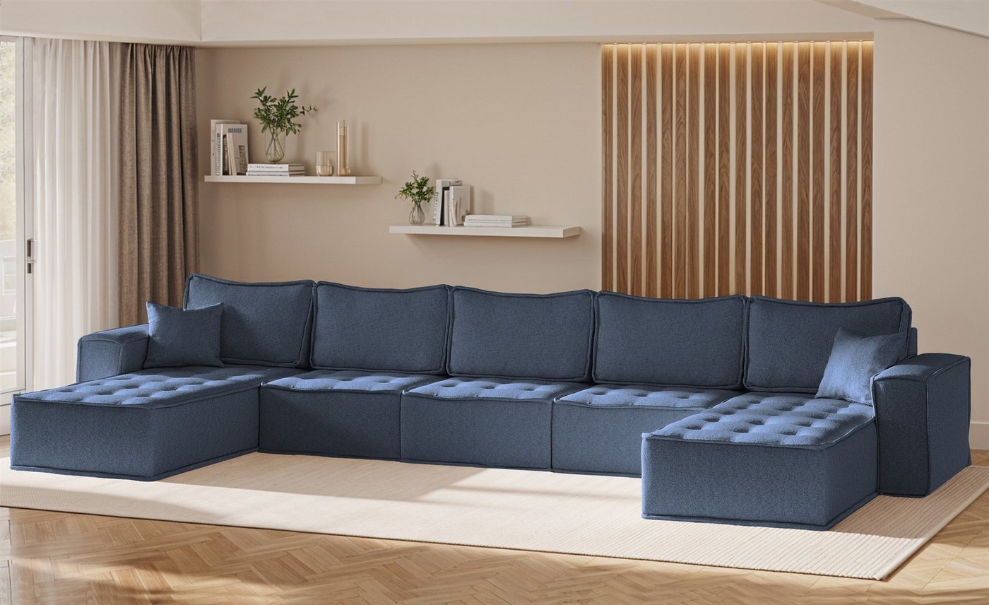 Fun Möbel Wohnlandschaft Sofa U-Form Modulsofa-Set 5-teilig SANDE in Stoff, Alle Module zu System SANDE sind auch Einzel erhältlich, Rundumbezug Fun Möbel Wohnlandschaft Sofa U-Form Modulsofa-Set 5-teilig SANDE in Stoff, Alle Module zu System SANDE sind auch Einzel erhältlich, Rundumbezug von Fun Möbel