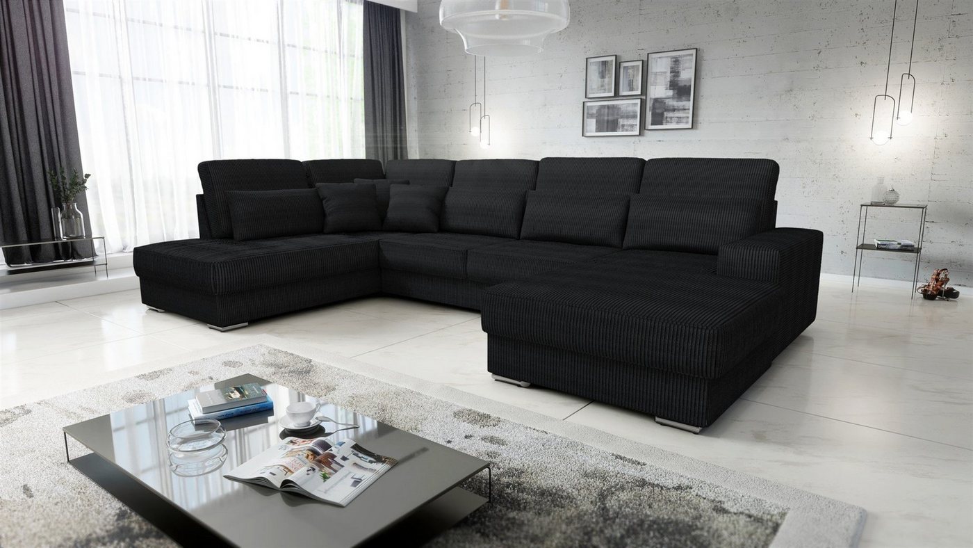 Fun Möbel Wohnlandschaft Sofa U-Form NEVIO in Stoff Scala, Ottomane Links oder Rechts, Rundumbezug Fun Möbel Wohnlandschaft Sofa U-Form NEVIO in Stoff Scala, Ottomane Links oder Rechts, Rundumbezug von Fun Möbel
