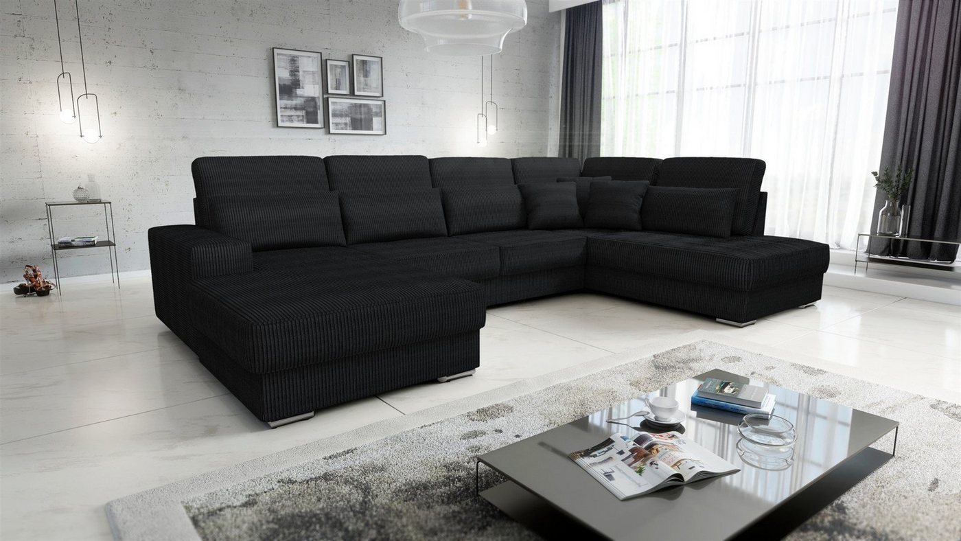 Fun Möbel Wohnlandschaft Sofa U-Form NEVIO in Stoff Scala, Ottomane Links oder Rechts, Rundumbezug Fun Möbel Wohnlandschaft Sofa U-Form NEVIO in Stoff Scala, Ottomane Links oder Rechts, Rundumbezug von Fun Möbel