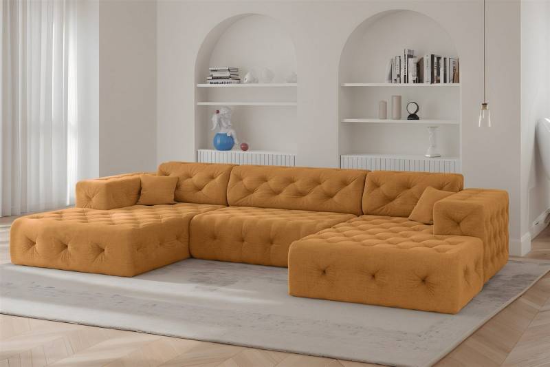 Fun Möbel Wohnlandschaft Sofa in U-Form CHANTAL in Stoff Moly, inkl. 2 Zierkissen Fun Möbel Wohnlandschaft Sofa in U-Form CHANTAL in Stoff Moly, inkl. 2 Zierkissen von Fun Möbel