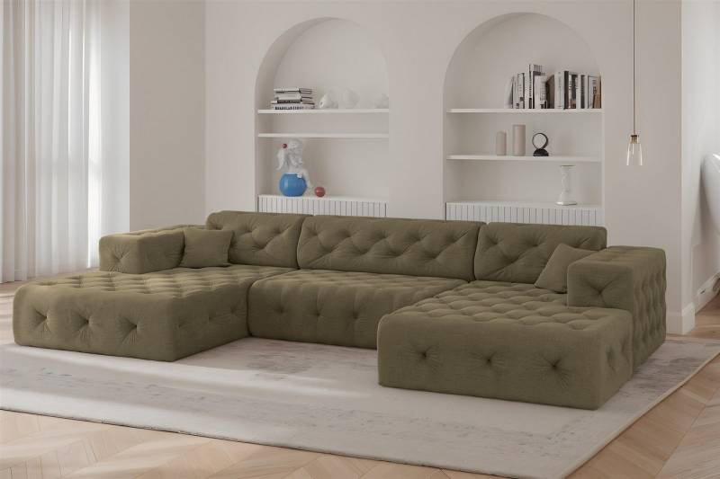 Fun Möbel Wohnlandschaft Sofa in U-Form CHANTAL in Stoff Moly, inkl. 2 Zierkissen Fun Möbel Wohnlandschaft Sofa in U-Form CHANTAL in Stoff Moly, inkl. 2 Zierkissen von Fun Möbel