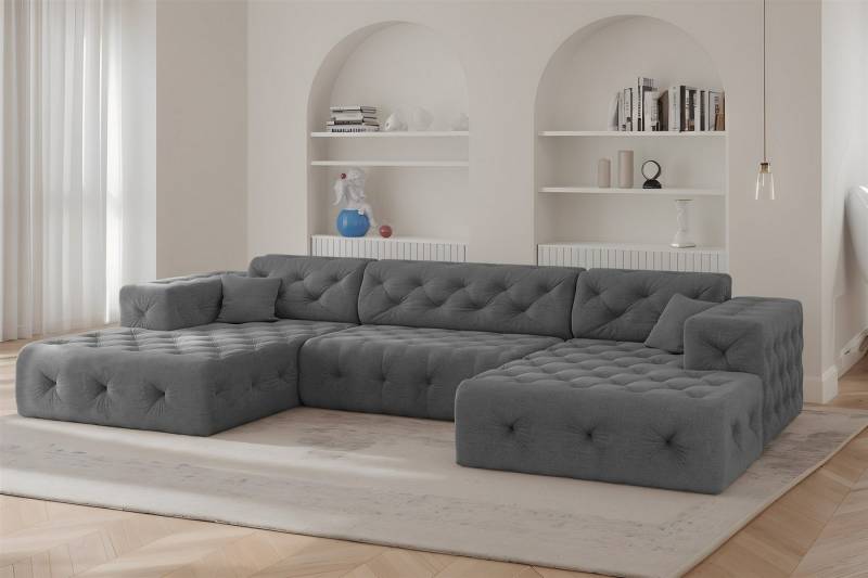 Fun Möbel Wohnlandschaft Sofa in U-Form CHANTAL in Stoff Moly, inkl. 2 Zierkissen Fun Möbel Wohnlandschaft Sofa in U-Form CHANTAL in Stoff Moly, inkl. 2 Zierkissen von Fun Möbel
