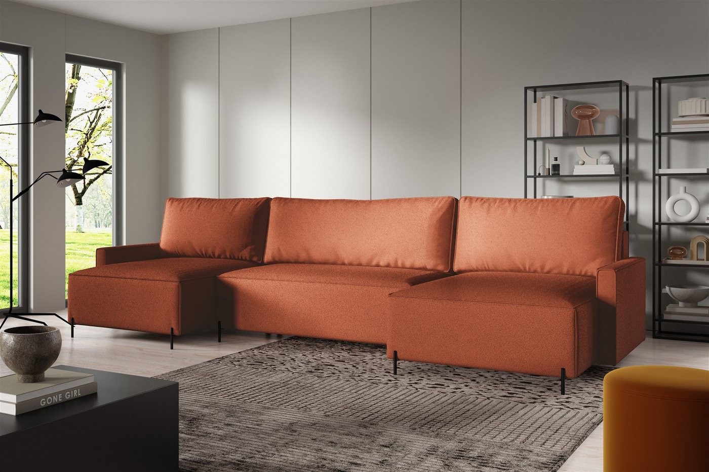 Fun Möbel Wohnlandschaft Sofa mit Schlaffunktion BRAGA Stoff Now or Never, U-Typ, Rücken echt bezogen Fun Möbel Wohnlandschaft Sofa mit Schlaffunktion BRAGA Stoff Now or Never, U-Typ, Rücken echt bezogen von Fun Möbel