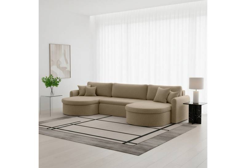 Fun Möbel Wohnlandschaft Sofa mit Schlaffunktion FUN HERNAN, Rundumbezug, Inkl. Bettkasten und Zierkissen Fun Möbel Wohnlandschaft Sofa mit Schlaffunktion FUN HERNAN, Rundumbezug, Inkl. Bettkasten und Zierkissen von Fun Möbel