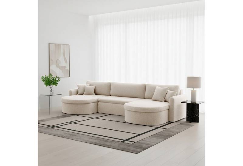 Fun Möbel Wohnlandschaft Sofa mit Schlaffunktion FUN HERNAN, Rundumbezug, Inkl. Bettkasten und Zierkissen Fun Möbel Wohnlandschaft Sofa mit Schlaffunktion FUN HERNAN, Rundumbezug, Inkl. Bettkasten und Zierkissen von Fun Möbel