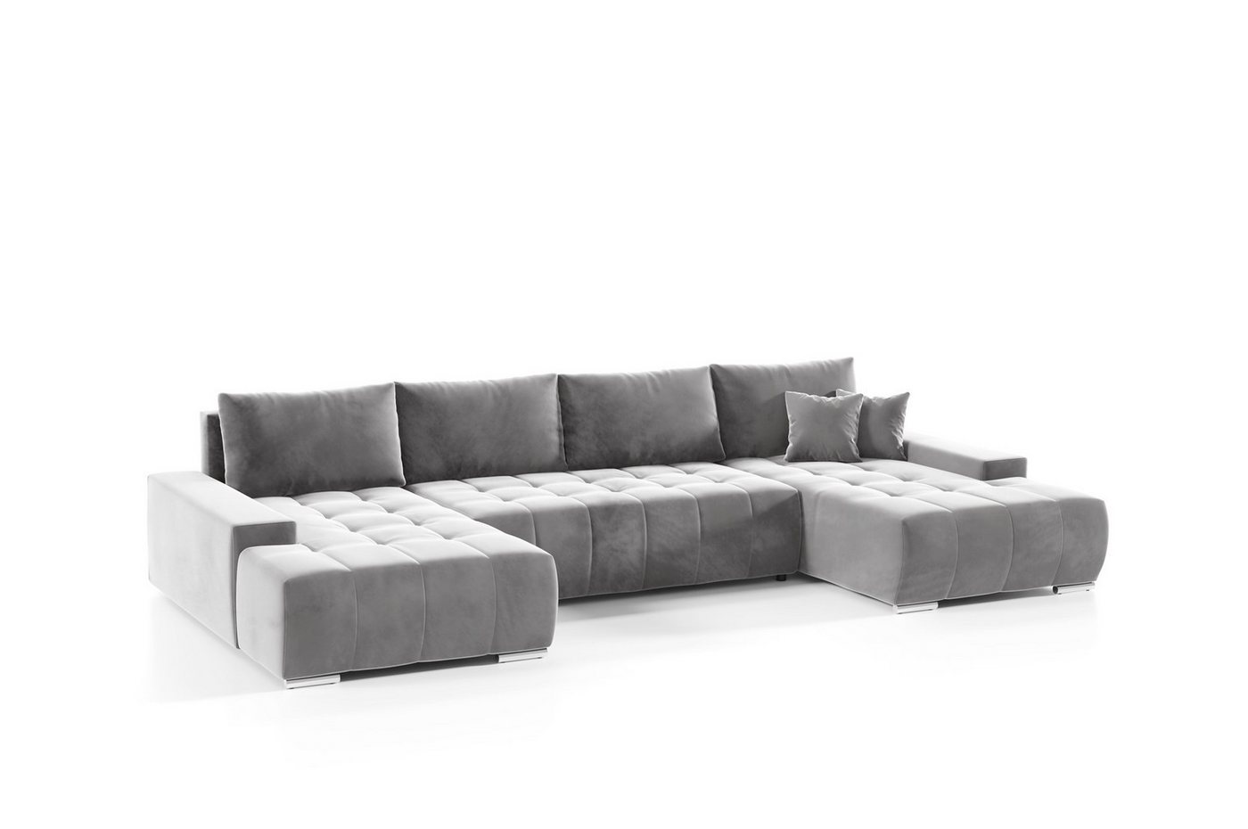 Fun Möbel Wohnlandschaft Sofa mit Schlaffunktion VOGAR in Stoff, inkl. Bettkasten, Inkl. 4 Rückenkissen und 2 Zierkissen von Fun Möbel