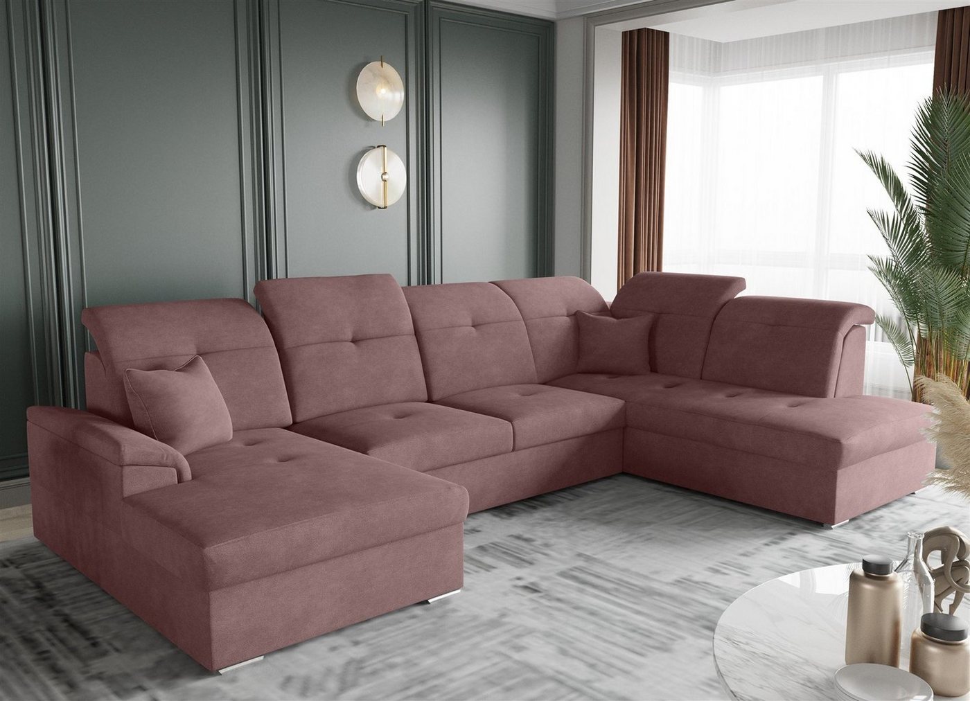 Fun Möbel Wohnlandschaft Wohnlandschaft FREJA mit Schlaffunktion, mit Bettkasten Fun Möbel Wohnlandschaft Wohnlandschaft FREJA mit Schlaffunktion, mit Bettkasten von Fun Möbel