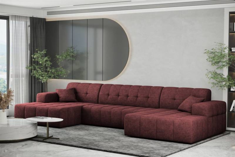 Fun Möbel Wohnlandschaft Wohnlandschaft Sofa U-Form NANCY in Stoff Harmony, Rundumbezug von Fun Möbel