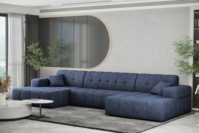 Fun Möbel Wohnlandschaft Wohnlandschaft Sofa U-Form NANCY in Stoff Harmony, Rundumbezug von Fun Möbel