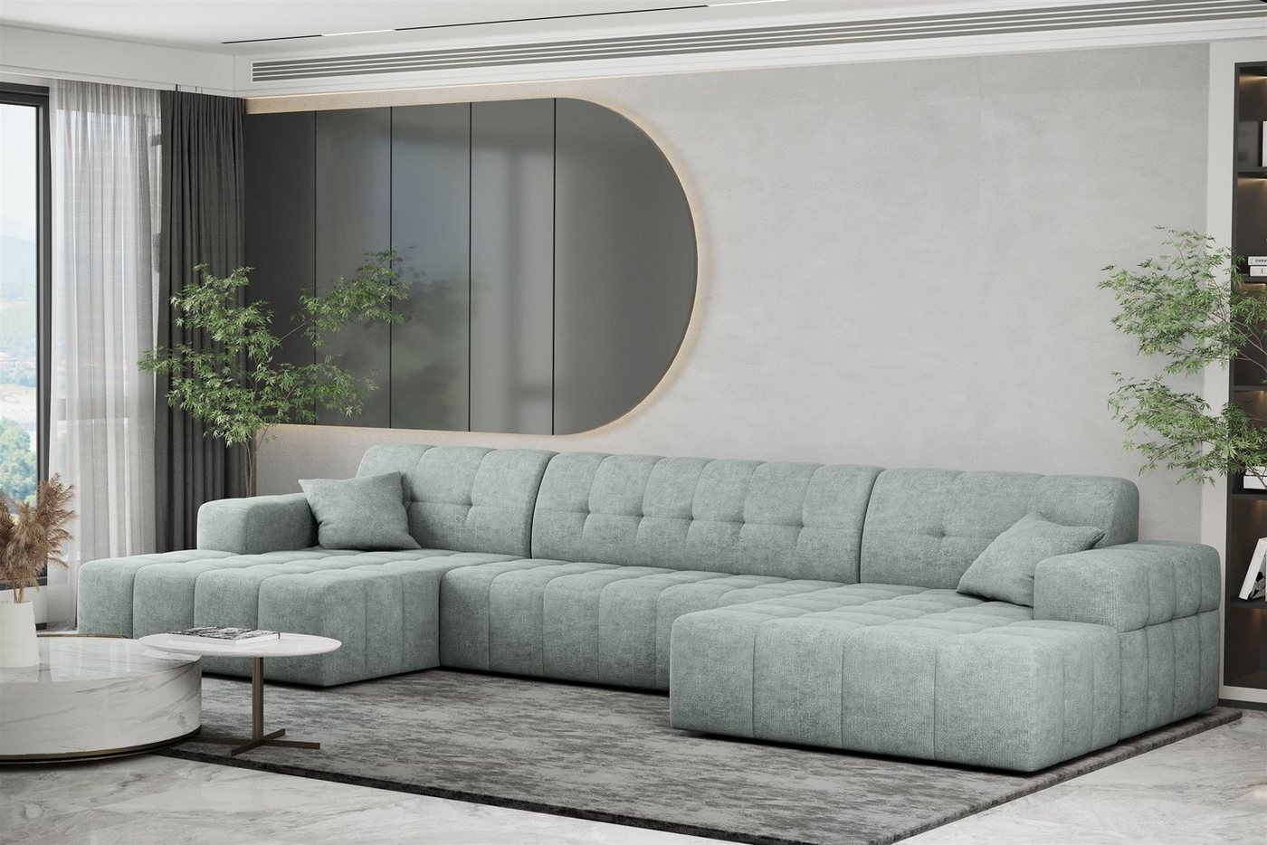 Fun Möbel Wohnlandschaft Wohnlandschaft Sofa U-Form NANCY in Stoff Harmony, Rundumbezug Fun Möbel Wohnlandschaft Wohnlandschaft Sofa U-Form NANCY in Stoff Harmony, Rundumbezug von Fun Möbel
