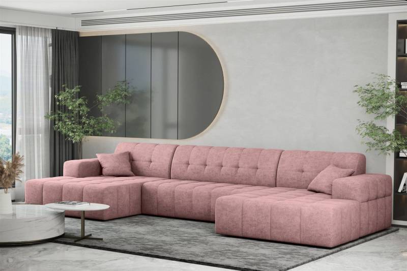 Fun Möbel Wohnlandschaft Wohnlandschaft Sofa U-Form NANCY in Stoff Harmony, Rundumbezug von Fun Möbel