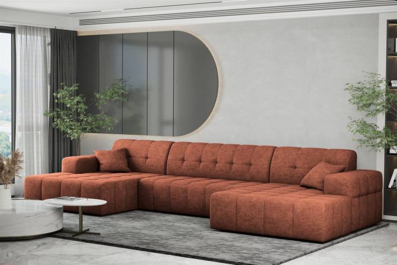 Fun Möbel Wohnlandschaft Wohnlandschaft Sofa U-Form NANCY in Stoff Harmony, Rundumbezug von Fun Möbel