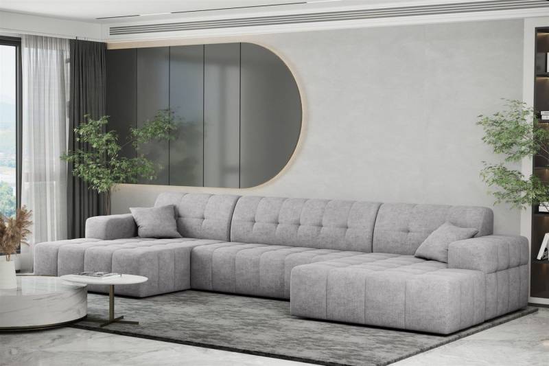 Fun Möbel Wohnlandschaft Wohnlandschaft Sofa U-Form NANCY in Stoff Harmony, Rundumbezug von Fun Möbel