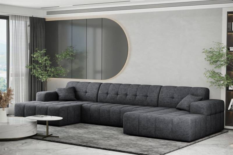 Fun Möbel Wohnlandschaft Wohnlandschaft Sofa U-Form NANCY in Stoff Harmony, Rundumbezug von Fun Möbel