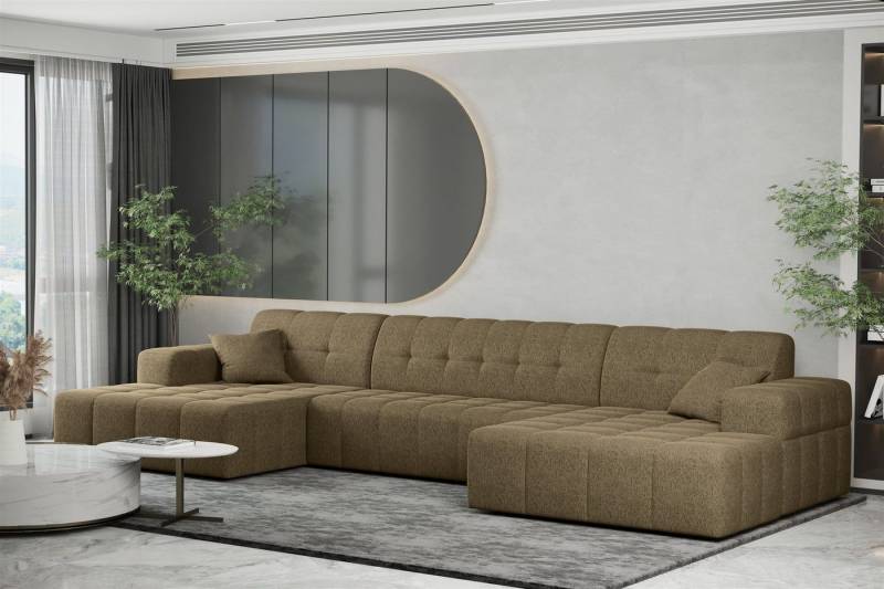 Fun Möbel Wohnlandschaft Wohnlandschaft Sofa U-Form NANCY in Stoff Neve, Rundumbezug von Fun Möbel