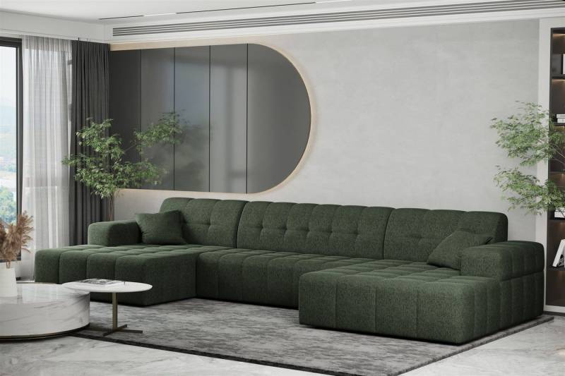 Fun Möbel Wohnlandschaft Wohnlandschaft Sofa U-Form NANCY in Stoff Neve, Rundumbezug von Fun Möbel