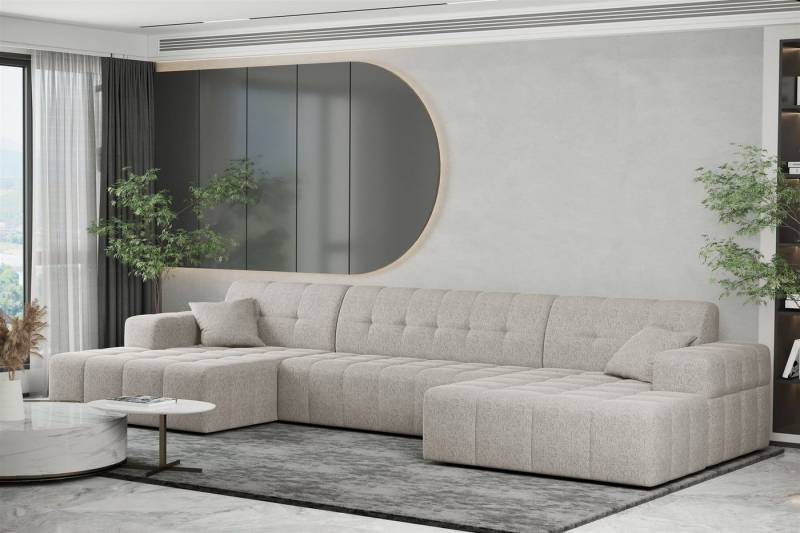Fun Möbel Wohnlandschaft Wohnlandschaft Sofa U-Form NANCY in Stoff Neve, Rundumbezug von Fun Möbel