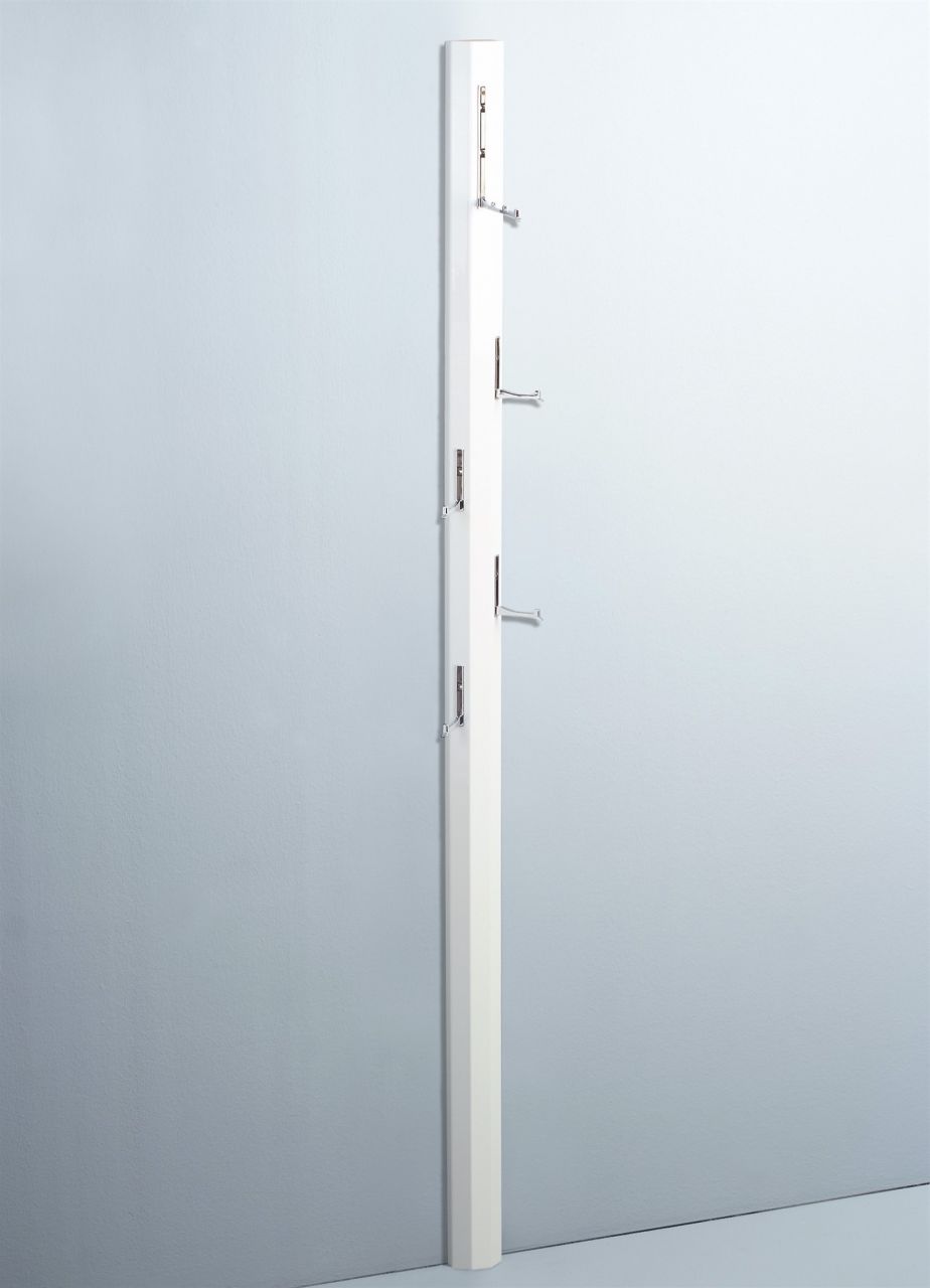 Garderobe DIEGO Hochglanz Weiss 8x185x4 cm von Fun Moebel