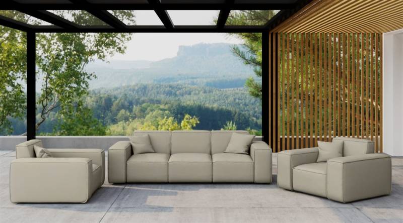 Gartenmöbel-Set SUMMER 3-1-1 wetterfester Stoff NXL Toffee von Fun Moebel