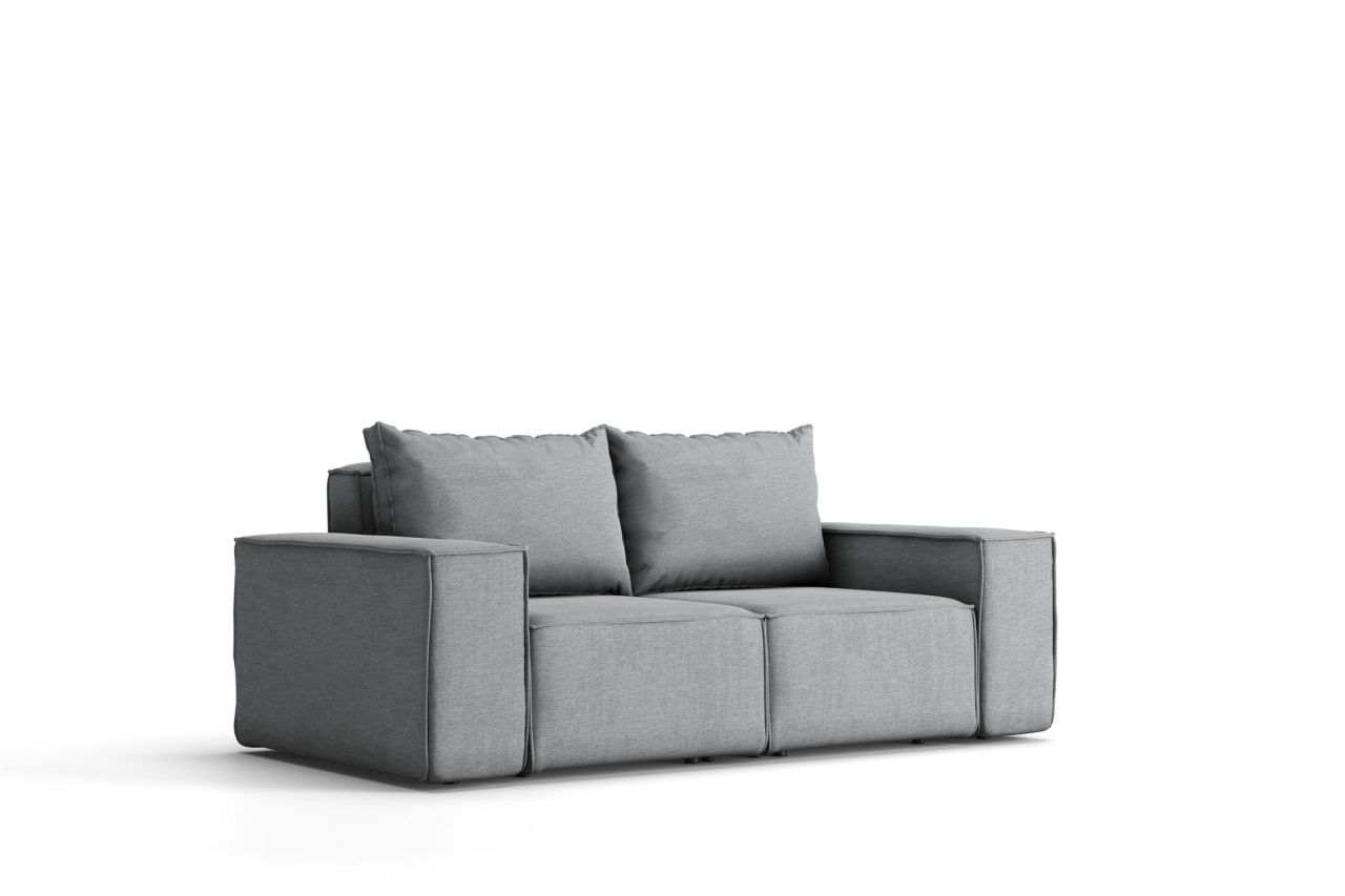 Gartensofa Loungesofa Sofa 2-Sitzer GARDENT wetterfester Stoff NXL Grau von Fun Möbel