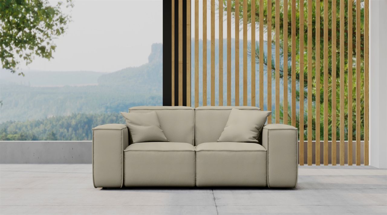 Gartensofa Loungesofa Sofa 2-Sitzer SUMMER wetterfester Stoff NXL Toffee von Fun Möbel