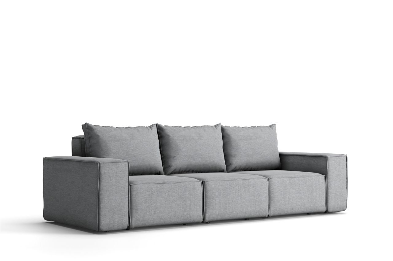 Gartensofa Loungesofa Sofa 3-Sitzer GARDENT wetterfester Stoff NXL Grau von Fun Möbel