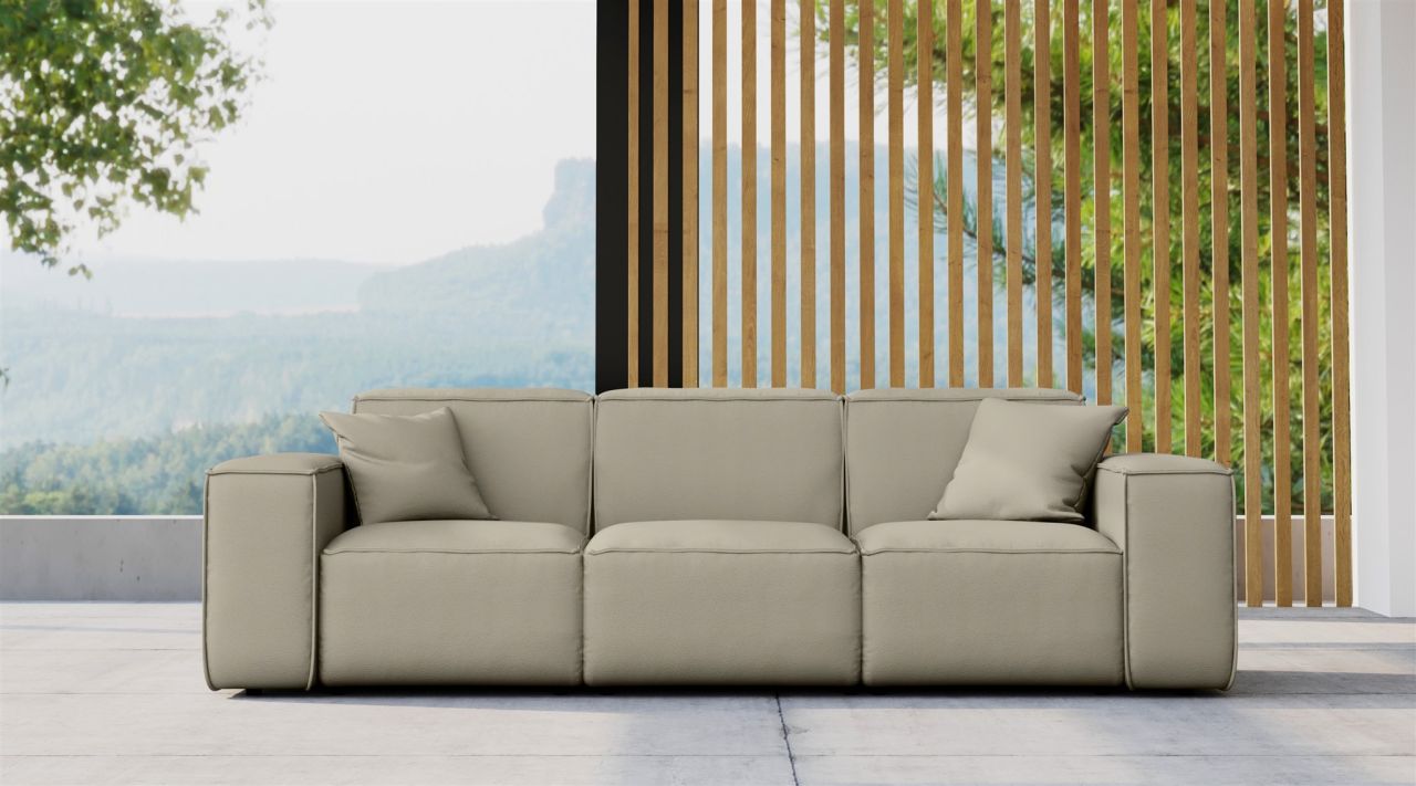 Gartensofa Loungesofa Sofa 3-Sitzer SUMMER wetterfester Stoff NXL Toffee von Fun Möbel