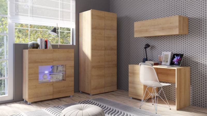 Kinderzimmer Jugendzimmer Set 4 tlg - LABRI 1 - Sonoma Eiche matt Kinderzimmer Jugendzimmer Set 4 tlg - LABRI 1 - Sonoma Eiche matt von Fun Moebel