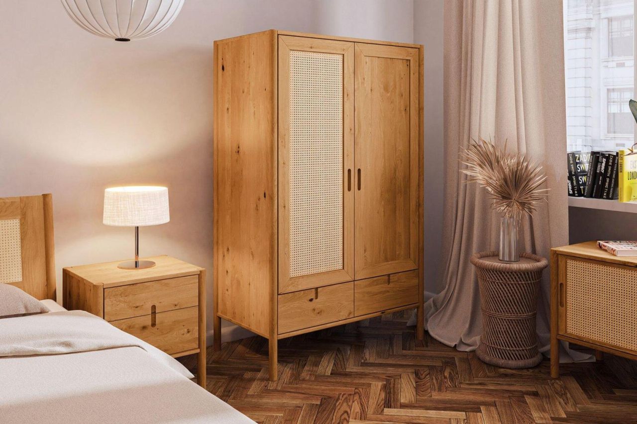 Kleiderschrank Schrank 2-türig SAGA Eiche massiv 108x175x60 cm Kleiderschrank Schrank 2-türig SAGA Eiche massiv 108x175x60 cm von Fun Möbel