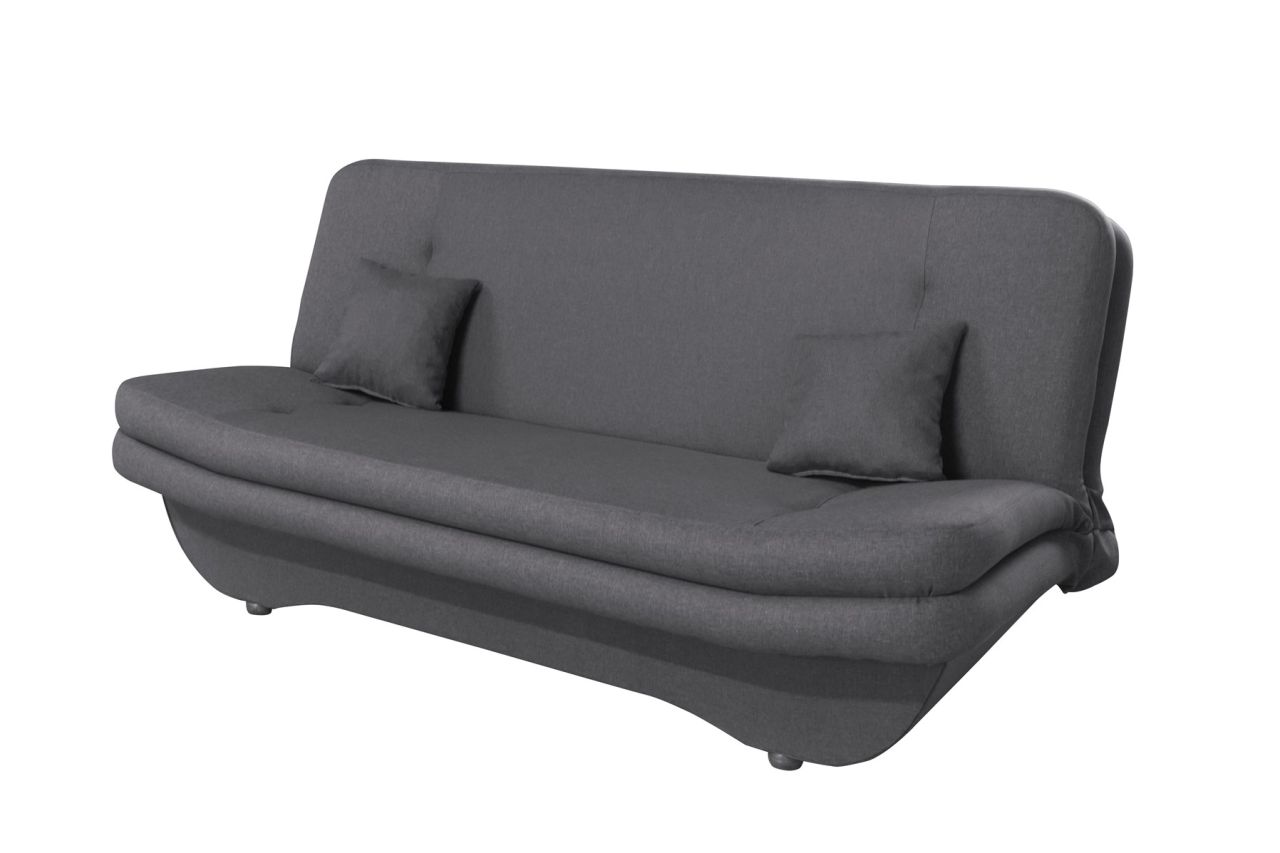 Klick-klack-Sofa Schlafsofa KANDY in Stoff Dunkelgrau von Fun Moebel