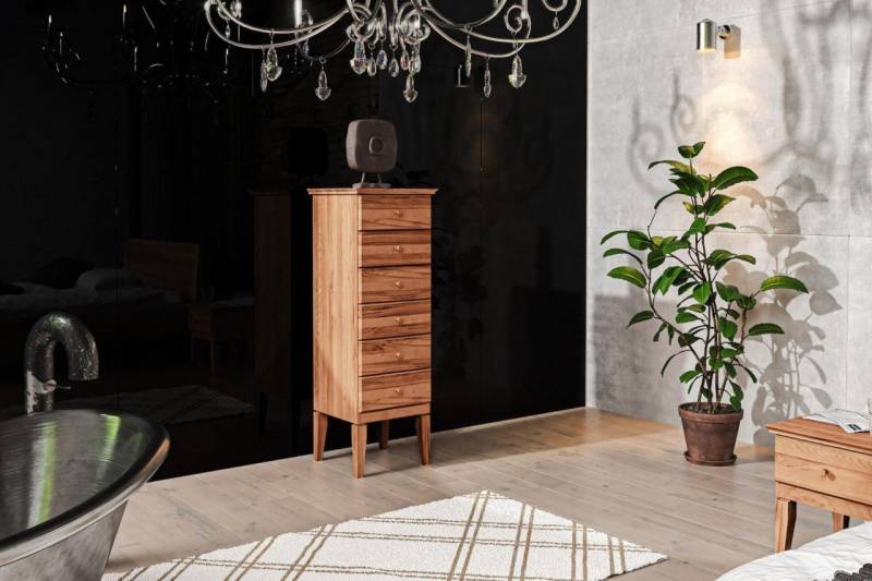 Kommode LENNES Eiche massiv 46x133x45 cm von Fun Möbel