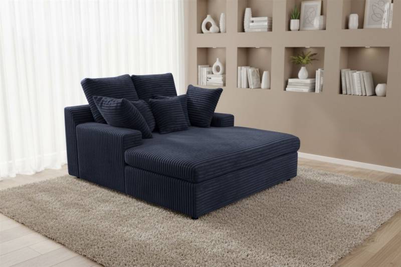 Lounge Chaiselongue AROSA Liege in Stoff Tilia Blau Lounge Chaiselongue AROSA Liege in Stoff Tilia Blau von Fun Möbel