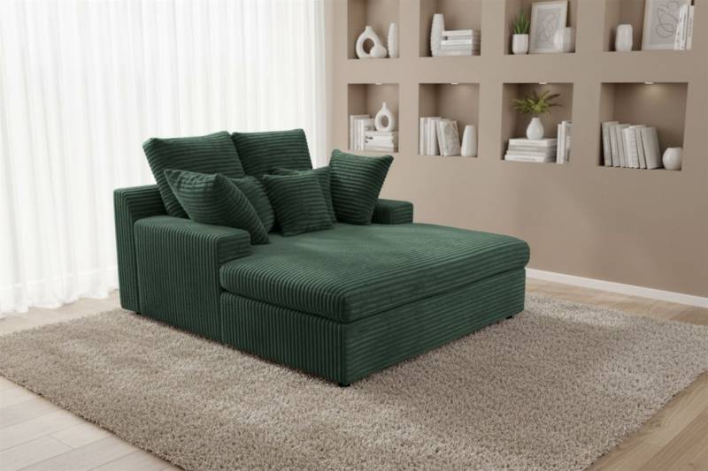 Lounge Chaiselongue AROSA Liege in Stoff Tilia Dunkelgrün Lounge Chaiselongue AROSA Liege in Stoff Tilia Dunkelgrün von Fun Möbel