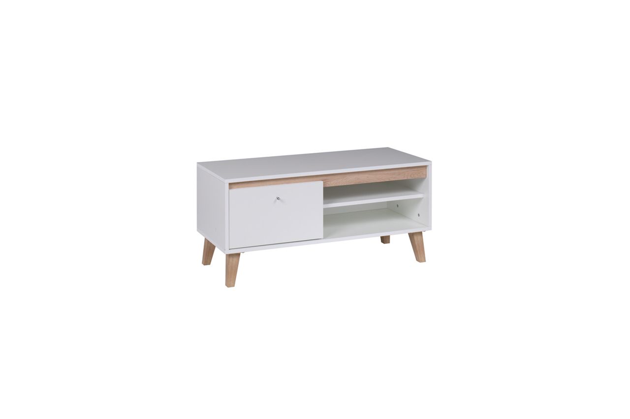 Lowboard TV Schrank KALMAR 100x46,5x40 cm in Weiss matt von Fun Moebel