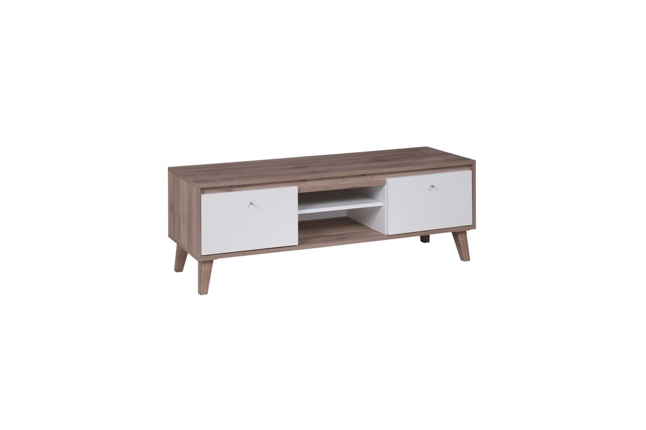 Lowboard TV Schrank KALMAR 135x46,5x40 cm in Sanremo / Weiss von Fun Moebel